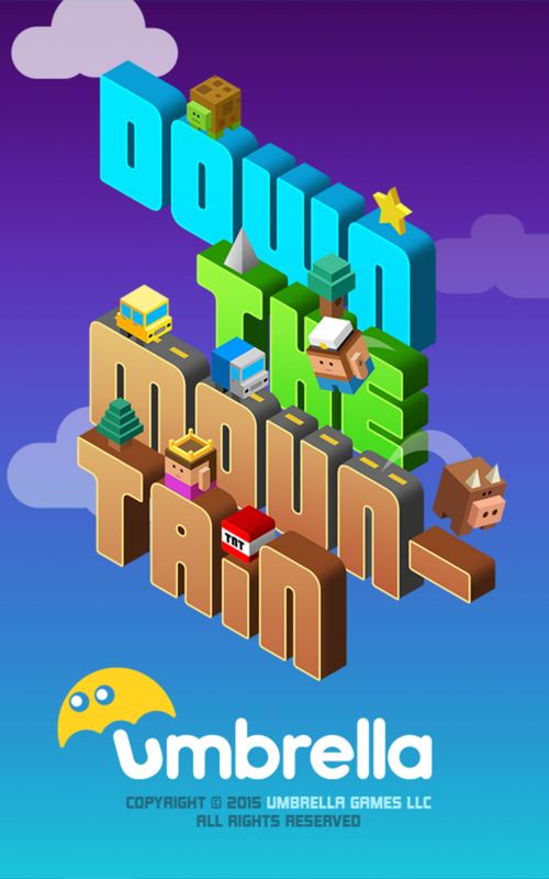 Down the Mountain (Android) screenshot: Title screen