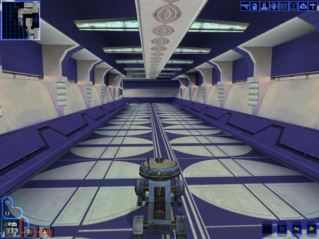 Star Wars: Knights of the Old Republic (Windows) screenshot: Droid to the rescue!