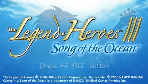 The Legend of Heroes III: Song of the Ocean (PSP) screenshot: Title screen