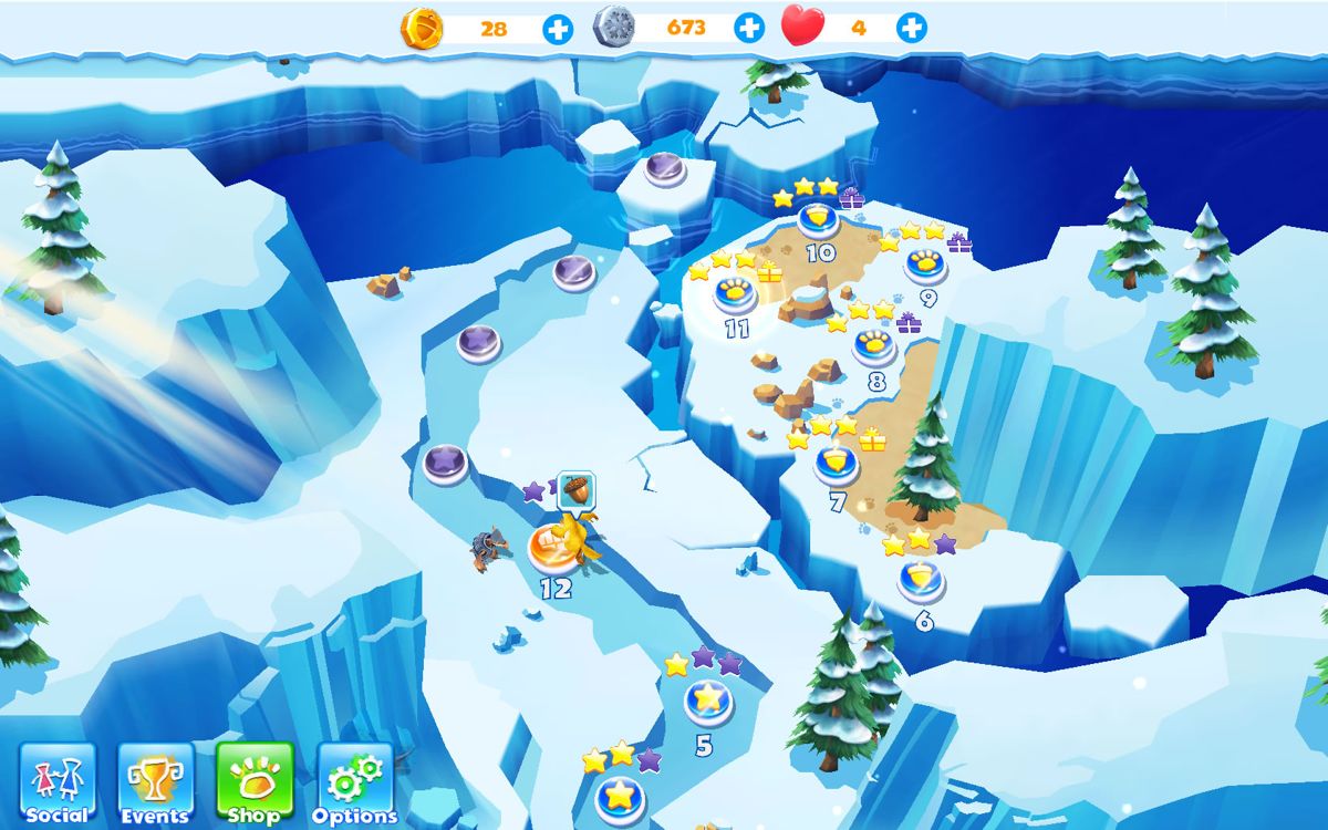 Ice Age: Avalanche (Windows Apps) screenshot: Level path for the first world