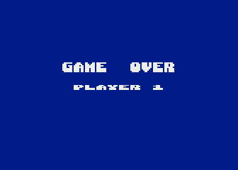 Sea Dragon (Atari 8-bit) screenshot: Game over
