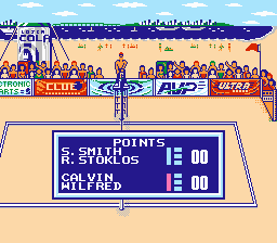 Kings of the Beach (NES) screenshot: Starting score