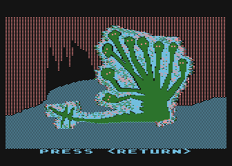 Labyrinth of Crete (Atari 8-bit) screenshot: A picture of the hydra