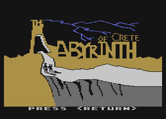 Labyrinth of Crete (Atari 8-bit) screenshot: Title screen