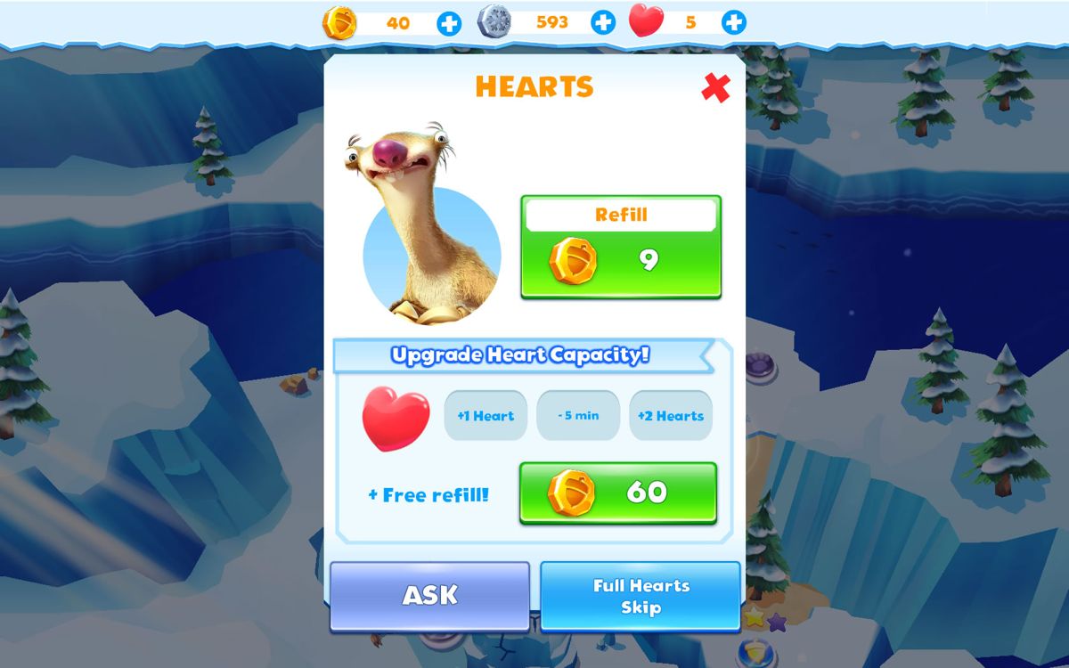 Screenshot of Ice Age Avalanche (Windows Apps, 2015) MobyGames