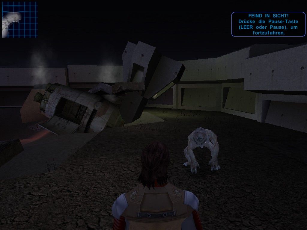 Star Wars: Knights of the Old Republic (Windows) screenshot: A Rakghoul beast in the slums