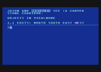 Labyrinth of Crete (Atari 8-bit) screenshot: Starting location