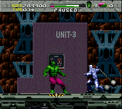 Screenshot of The Incredible Hulk (SNES, 1994) - MobyGames