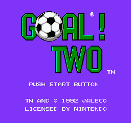 Goal! Two (NES) screenshot: Title Screen 1