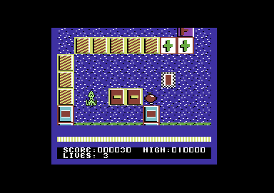 Terra Cognita (Commodore 64) screenshot: Need to move to the right pretty sharpish