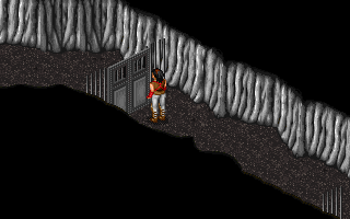Jinyong Qunxia Zhuan (DOS) screenshot: A mysterious dungeon