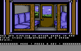 The Famous Five: Five on a Treasure Island (Commodore 64) screenshot: The famous five on their way to aunt Fanny