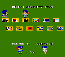 World Class Baseball (TurboGrafx-16) screenshot: Selecting teams