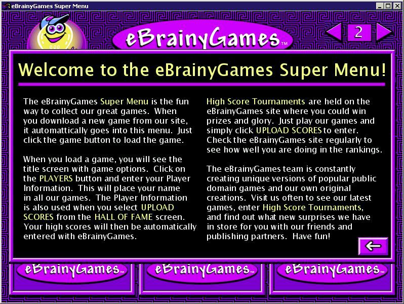 Family Games Compendium 2 (Windows) screenshot: There was once an on-line community who posted their high scores on-line