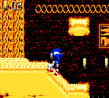 Sonic Blast (Game Gear) screenshot: A waterfall made of sand