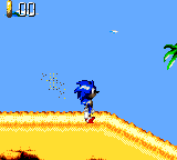 Sonic Blast (Game Gear) screenshot: The second world is set in the desert