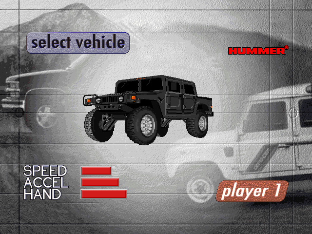 Test Drive: Off-Road (DOS) screenshot: The Hummer.