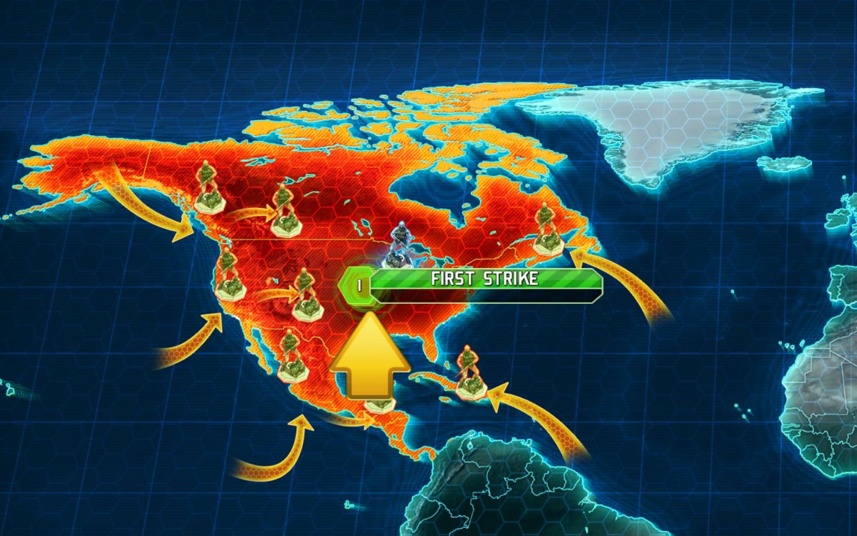 World at Arms (Windows Apps) screenshot: Zoomed in view of an early part of the campaign map