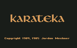 Karateka (Commodore 64) screenshot: Title screen