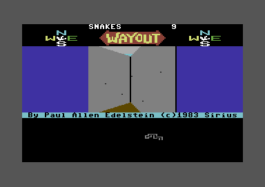 Wayout (Commodore 64) screenshot: What's whacking day?