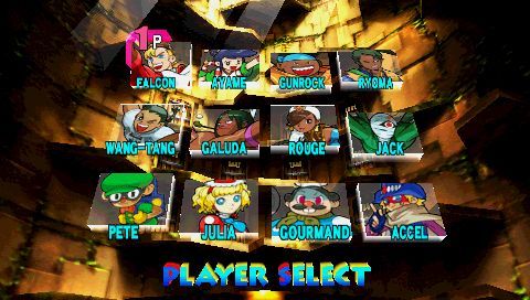 Power Stone Collection (PSP) screenshot: Power Stone 2: character selection screen