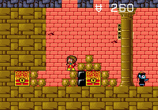Alex Kidd in the Enchanted Castle (Genesis) screenshot: Secret underground level