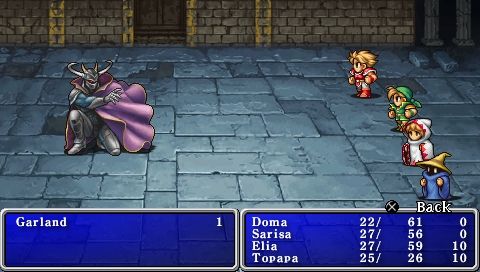 Final Fantasy (PSP) screenshot: The very first boss battle of all Final Fantasy series!