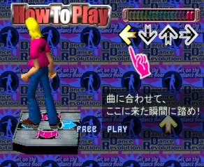 Dance Dance Revolution: Best Hits (PlayStation) screenshot: A brief tutorial about how to play.