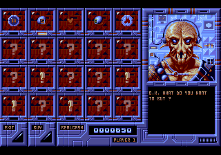 Xenon 2: Megablast (Genesis) screenshot: The shop