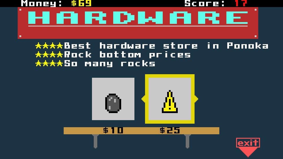 Humble Weekly Bundle: Fantastic Arcade (Windows) screenshot: <i>Risky Bison</i>: the hardware store