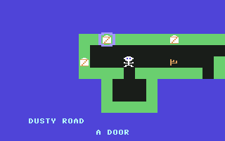 Age of Adventure (Commodore 64) screenshot: Ali Baba - The game shows you what objects there are in each room