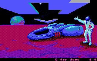 Kosmonaut (DOS) screenshot: The beginning