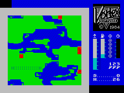 TLL: Tornado Low Level (ZX Spectrum) screenshot: Intro map