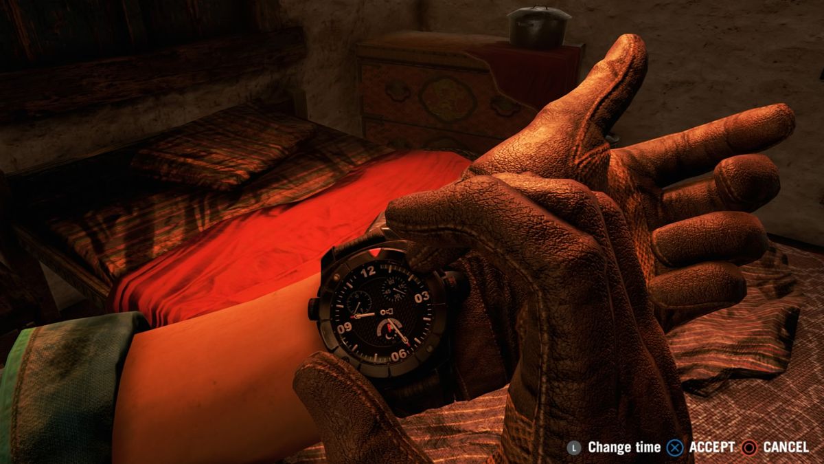 Far Cry 4 (PlayStation 4) screenshot: Sleeping works the same way as in previous games... it progresses the game