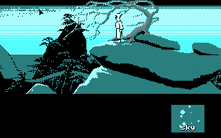 Loom (DOS) screenshot: The game beginning (CGA)