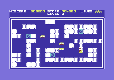 Eskimo Eddie (Commodore 64) screenshot: Killed a snowbug