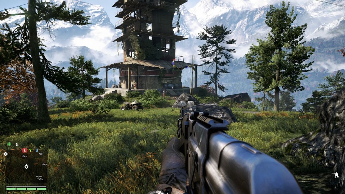 Far Cry 4 (PlayStation 4) screenshot: Bell towers have fewer guards than outposts