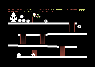 Eskimo Eddie (Commodore 64) screenshot: Finally reached Percy