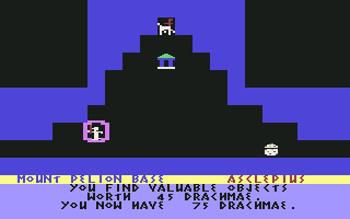 Age of Adventure (Commodore 64) screenshot: Heracles - Mount Pelion