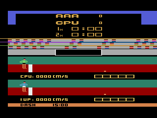 Track & Field (Atari 2600) screenshot: Start the 100m dash