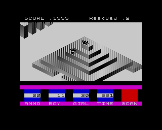 Ant Attack (ZX Spectrum) screenshot: Now the girl's heart will be extracted with a rusty spoon. Retro Pre-Colombian ritual. Very fashionable.