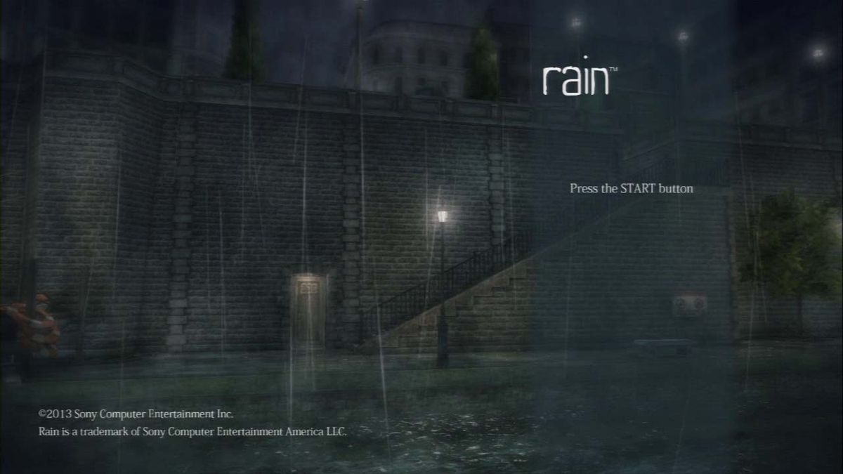 Rain (PlayStation 3) screenshot: Title Screen