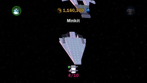 LEGO Star Wars II: The Original Trilogy (PSP) screenshot: Minikit building at the end of chapter