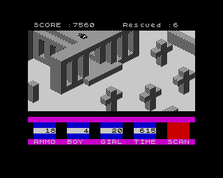 Ant Attack (ZX Spectrum) screenshot: This looks like a mausoleum...