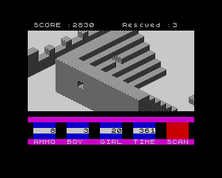 Ant Attack (ZX Spectrum) screenshot: Ancient Greek ruins.