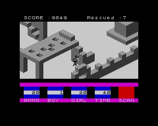 Ant Attack (ZX Spectrum) screenshot: Yahoo! (playing seek and hide)