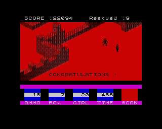 Ant Attack (ZX Spectrum) screenshot: We did it!