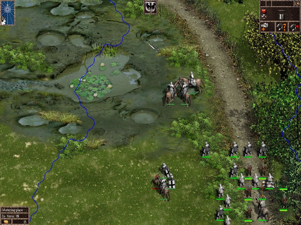 Knights of the Cross (Windows) screenshot: Different landscape, weather and period