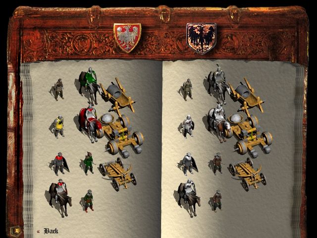 Knights of the Cross (Windows) screenshot: Lexicon (here you'll find descriptions for all units)
