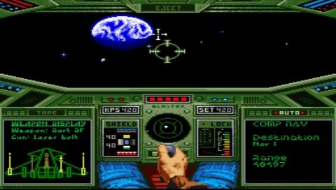 EA Replay (PSP) screenshot: Wing Commander: Secret Missions in full screen mode (stretch 4:3)